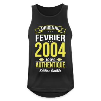 Anniversaire 20 ans - Original - Février 2004 - Débardeur respirant Homme - noir - Devant - Nick (188cm)