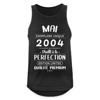 20th Anniversary - May 2004 Perfection - Men's Breathable Tank Top - black - Front - Nick (188cm)
