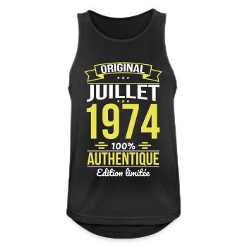 50th Anniversary - Original - July 1974 - Men's Breathable Tank Top - black - Front - Nick (188cm)