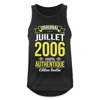 18th Birthday - Original - July 2006 - Men's Breathable Tank Top - black - Front - Nick (188cm)