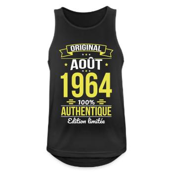60th Anniversary - Original - August 1964 - Men's Breathable Tank Top - black - Front - Nick (188cm)