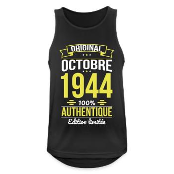 80th Anniversary - Original - October 1944 - Men's Breathable Tank Top - black - Front - Nick (188cm)