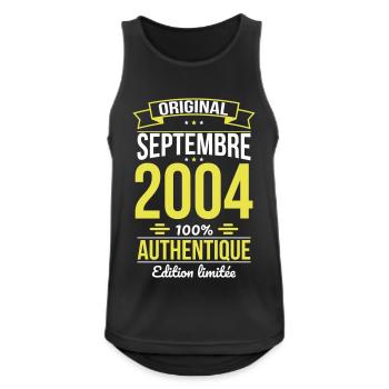 20th Anniversary - Original - September 2004 - Men's Breathable Tank Top - black - Front - Nick (188cm)