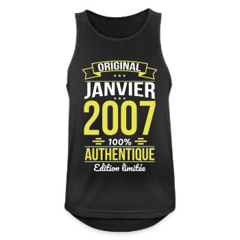 18th Birthday - Original - January 2007 - Men's Breathable Tank Top - black - Front - Nick (188cm)