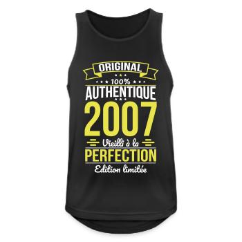 18th Birthday - Original - 2007 - Men's Breathable Tank Top - black - Front - Nick (188cm)