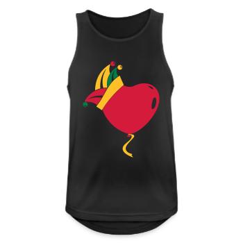 casquette de fou Carnaval Carnaval Coeur Ballon - Débardeur respirant Homme - noir - Devant - Nick (188cm)