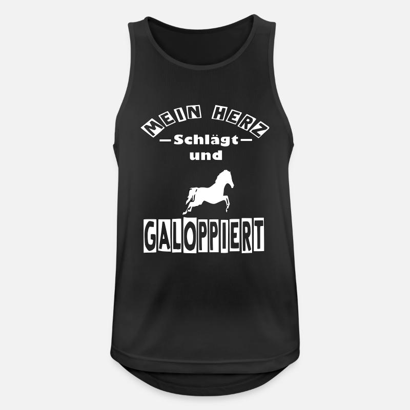 Pferd Pferd Pferd - Männer Tank Top atmungsaktiv - Schwarz