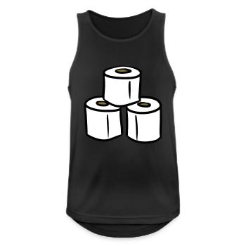 Toilet paper tower toilet paper - Men's Breathable Tank Top - black - Front - Nick (188cm)