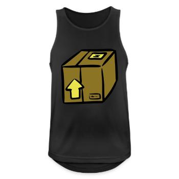 Paket Paketdienst package paquet Paketlieferung - Männer Tank Top atmungsaktiv - Schwarz - Vorne - Nick (188cm)