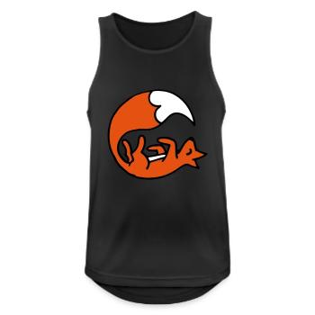 Cute playing fox - Niedlicher spielender Fuchs - Men's Breathable Tank Top - black - Front - Nick (188cm)