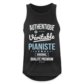 Authentique et véritable pianiste - Original - Débardeur respirant Homme - noir - Devant - Nick (188cm)