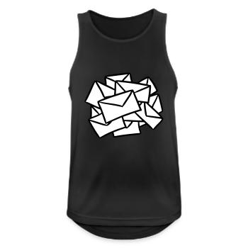 Briefe Postbote letters Briefpost Post Nachrichten - Männer Tank Top atmungsaktiv - Schwarz - Vorne - Nick (188cm)
