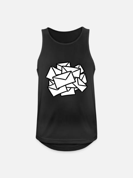 Breve postbud breve brev mail post beskeder - Herre tanktop åndbar - sort
