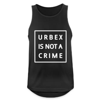 Urbex is not a Crime - Débardeur respirant Homme - noir - Devant - Nick (188cm)
