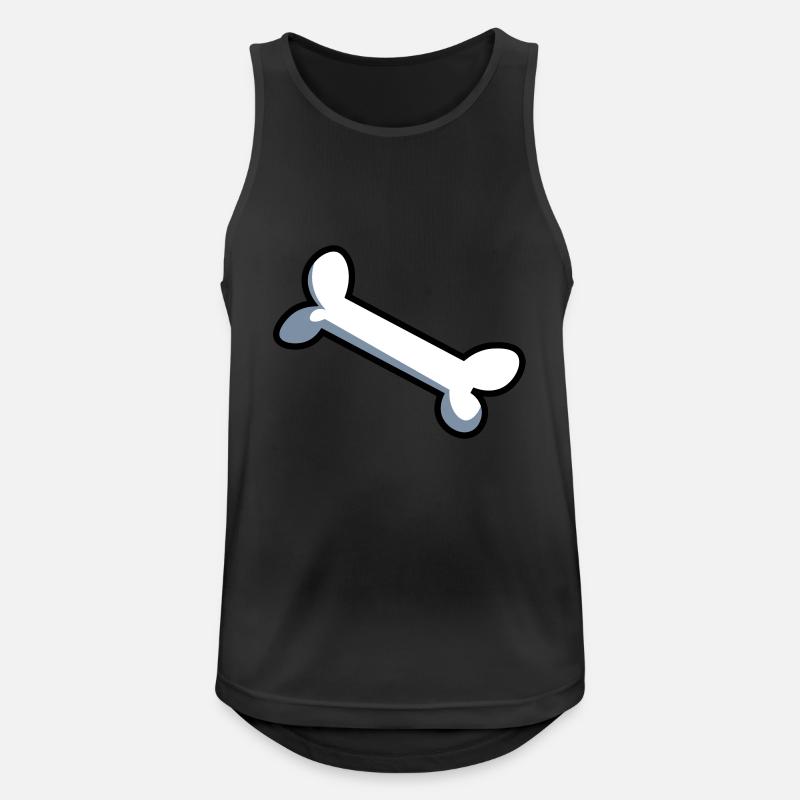 Knochen / Hundeknochen / Bone / os / Geschenkidee - Männer Tank Top atmungsaktiv - Schwarz