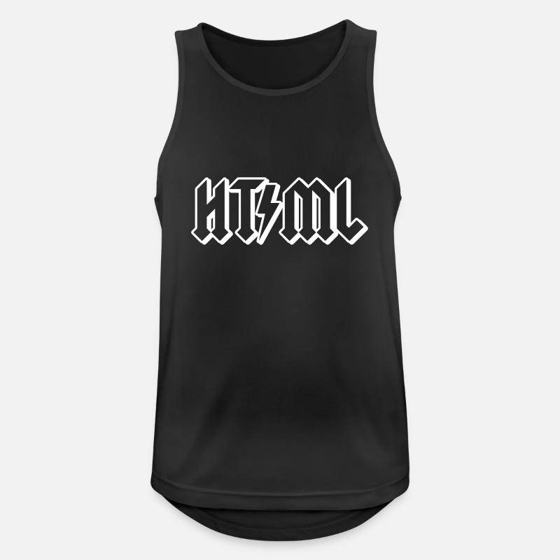 HTML - Männer Tank Top atmungsaktiv - Schwarz