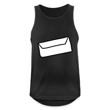Briefumschlag envelope Brief letter Symbol - Männer Tank Top atmungsaktiv - Schwarz - Vorne - Nick (188cm)