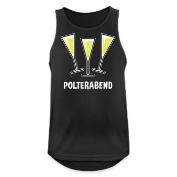 Polterabend (JGA / Sektgläser / Trichter Zu / 3C) - Männer Tank Top atmungsaktiv - Schwarz - Vorne - Nick (188cm)
