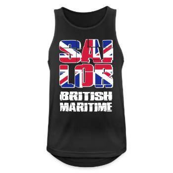 UK Maritime Sailor - Men's Breathable Tank Top - black - Front - Nick (188cm)