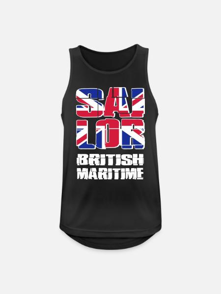 UK Maritime Sailor - Men's Breathable Tank Top - black