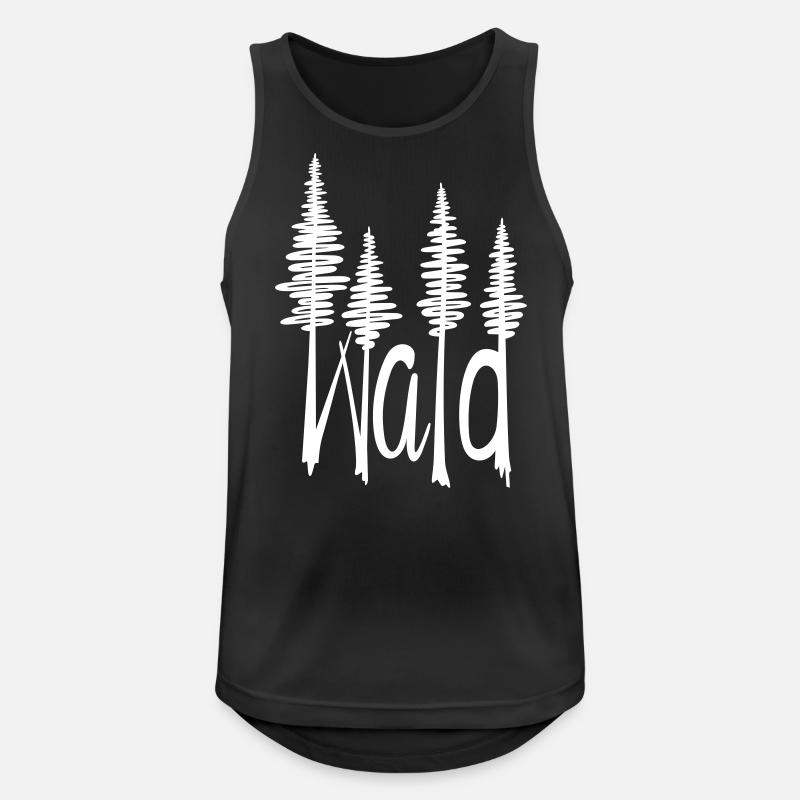 Wald - Männer Tank Top atmungsaktiv - Schwarz