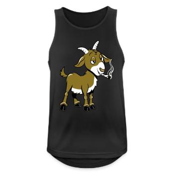 Goat kiffen joint - Men's Breathable Tank Top - black - Front - Nick (188cm)