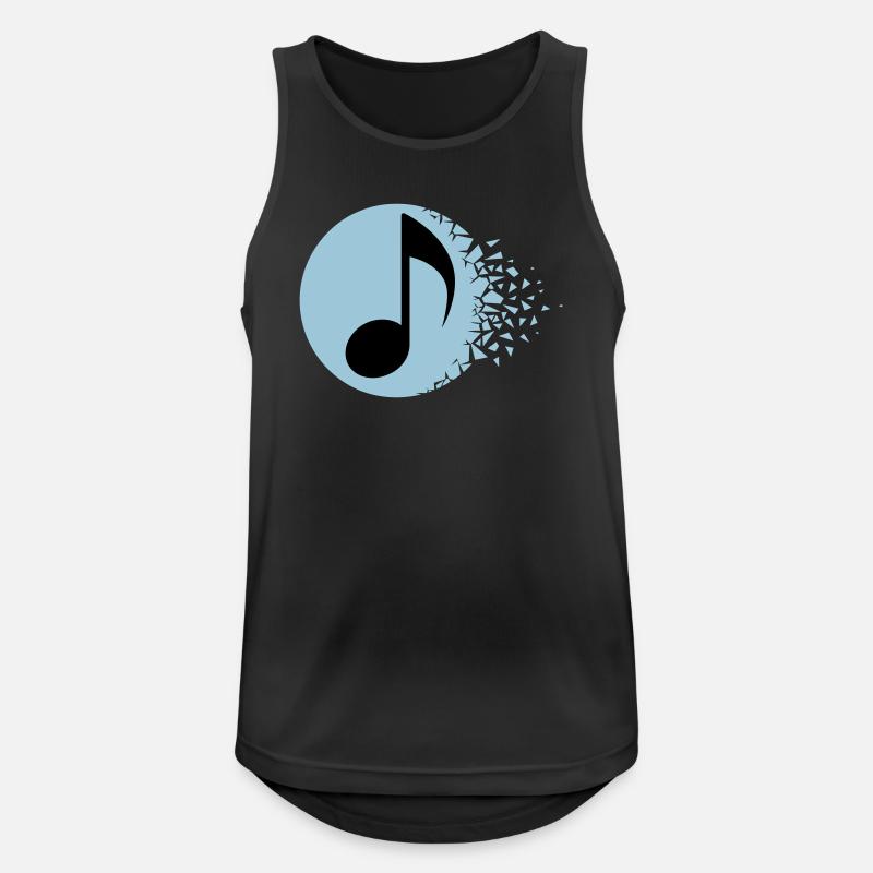Melodic Burst Note - Men's Breathable Tank Top - black