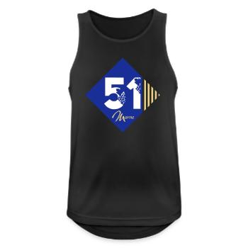 51 - Männer Tank Top atmungsaktiv - Schwarz - Vorne - Nick (188cm)