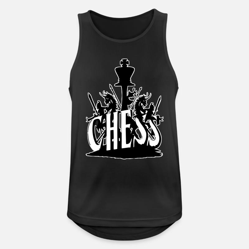 Schach Design - Männer Tank Top atmungsaktiv - Schwarz
