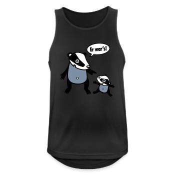 Badger - Big Brother - Little Brother - Men's Breathable Tank Top - black - Front - Nick (188cm)