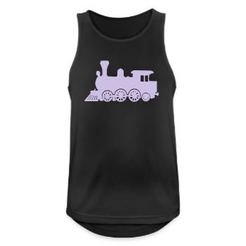 Dampflok Silhouette Vintage Zugdesign - Männer Tank Top atmungsaktiv - Schwarz - Vorne - Nick (188cm)