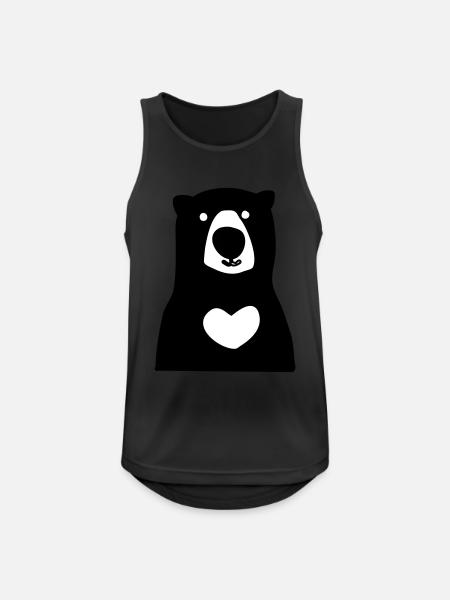 bear - Men's Breathable Tank Top - black