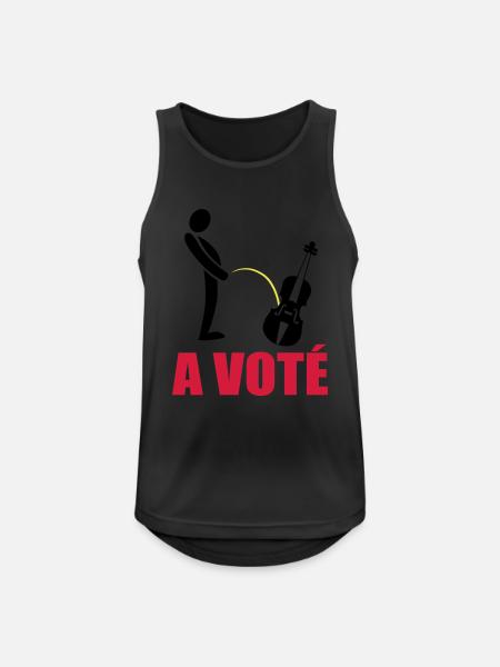 A voté - Débardeur respirant Homme - noir