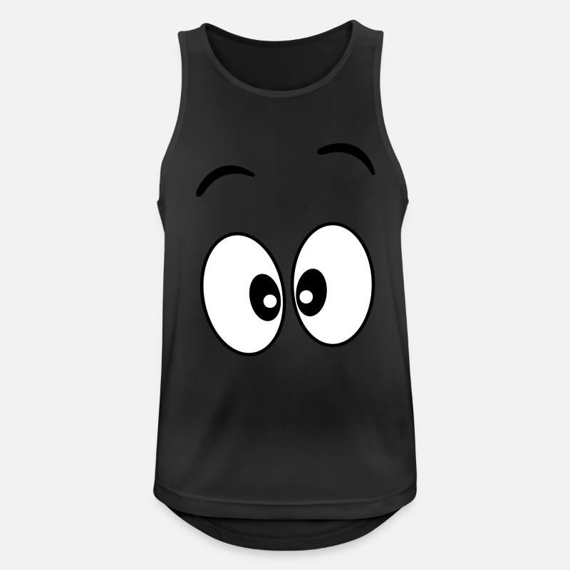 Augen _ Geschenkidee - Männer Tank Top atmungsaktiv - Schwarz