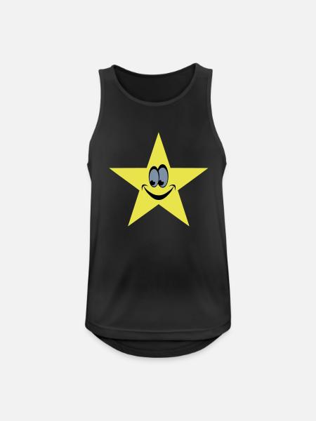 star smiley - Débardeur respirant Homme - noir