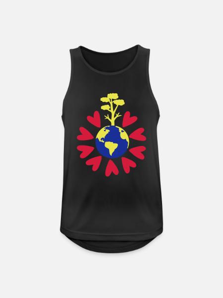 Love our Earth planet - Men's Breathable Tank Top - black