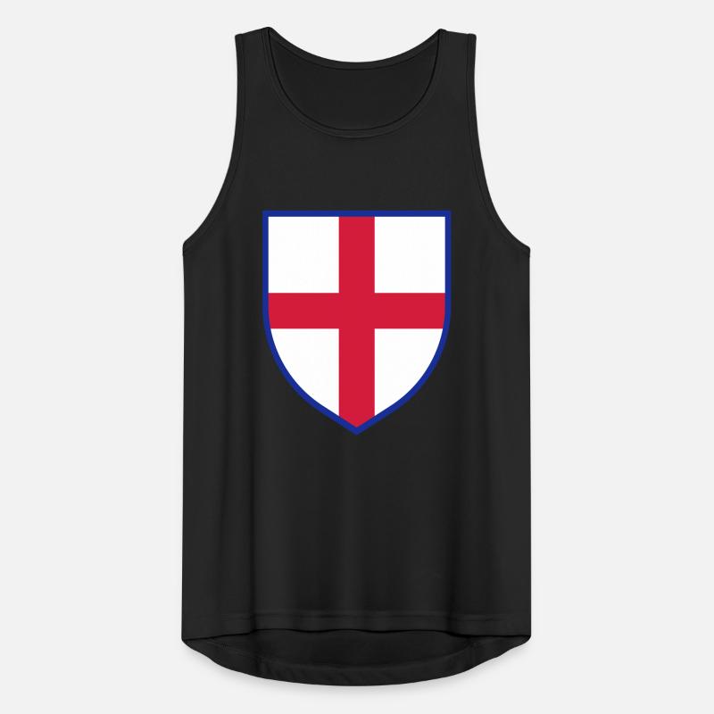Drapeau de l’Angleterre, Bouclier de la Croix de Saint-Georges Débardeur respirant Homme