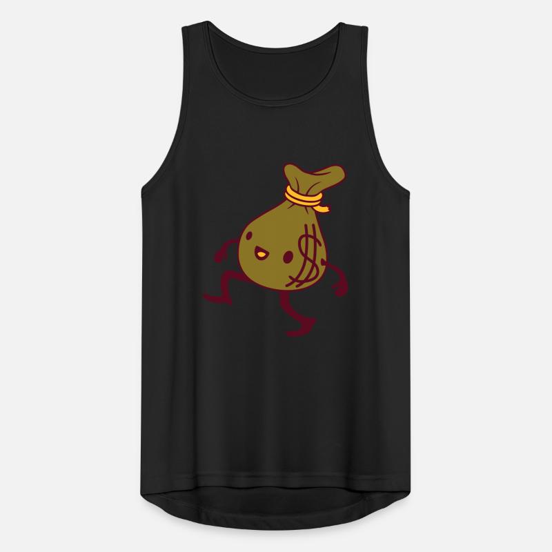 Comic lebendiger Geld Sack Männer Tank Top atmungsaktiv