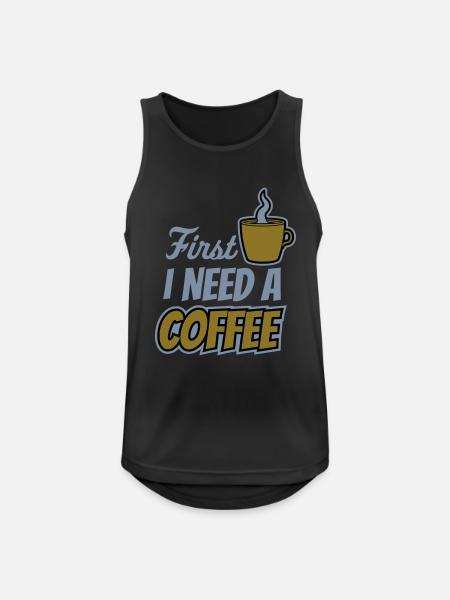 Fist I need Coffee - Men's Breathable Tank Top - black
