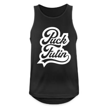 puck futin Logo Design - Männer Tank Top atmungsaktiv - Schwarz - Vorne - Nick (188cm)