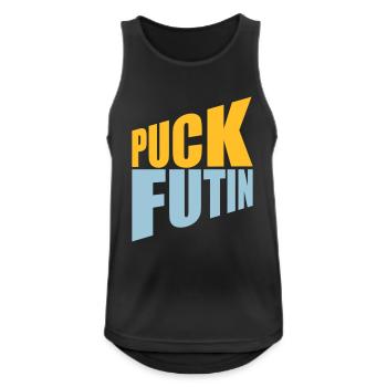 puck futin Logo Design - Männer Tank Top atmungsaktiv - Schwarz - Vorne - Nick (188cm)