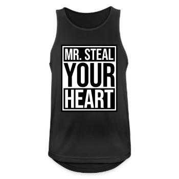 mr steal your heart - Men's Breathable Tank Top - black - Front - Nick (188cm)
