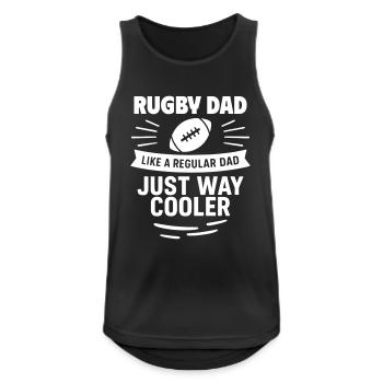 Rugby dad – cooler than average - Men's Breathable Tank Top - black - Front - Nick (188cm)