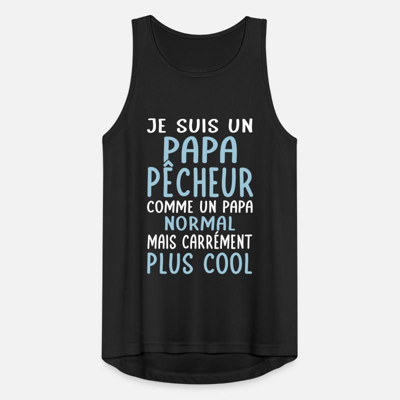 Papa pêcheur comme papa normal plus cool Débardeur respirant Homme