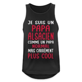Papa Alsacien comme un papa normal plus cool - Débardeur respirant Homme - noir - Devant - Nick (188cm)