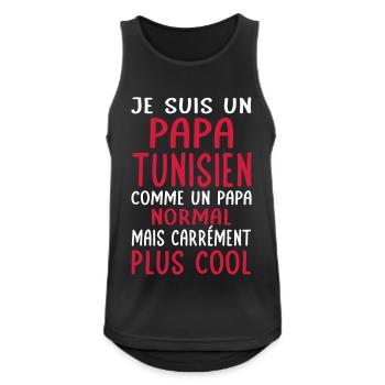 Papa Tunisien comme un papa normal plus cool - Débardeur respirant Homme - noir - Devant - Nick (188cm)