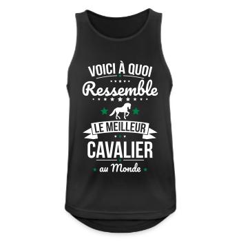 Voici à quoi ressemble le meilleur cavalier - Débardeur respirant Homme - noir - Devant - Nick (188cm)