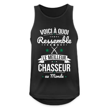 Voici à quoi ressemble le meilleur chasseur - Débardeur respirant Homme - noir - Devant - Nick (188cm)