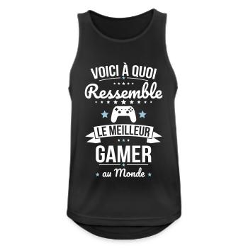 Voici à quoi ressemble le meilleur gamer au monde - Débardeur respirant Homme - noir - Devant - Nick (188cm)