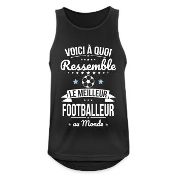 Voici à quoi ressemble le meilleur footballeur - Débardeur respirant Homme - noir - Devant - Nick (188cm)